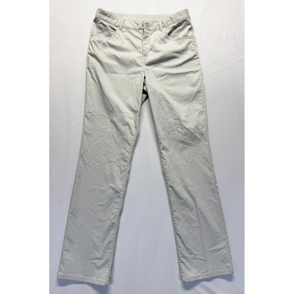 Nike Dri Fit Golf Pants Mens XL Beige Cotton Performance Straight Leg Athletic‎